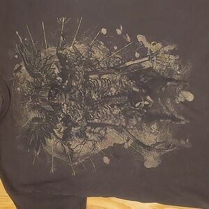 Brown Short Sleeve Tee with Vintage Graphic